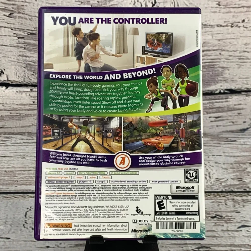 Xbox 360 Kinect Adventures Game Complete CIB Microsoft Motion‎ Sensor Gaming